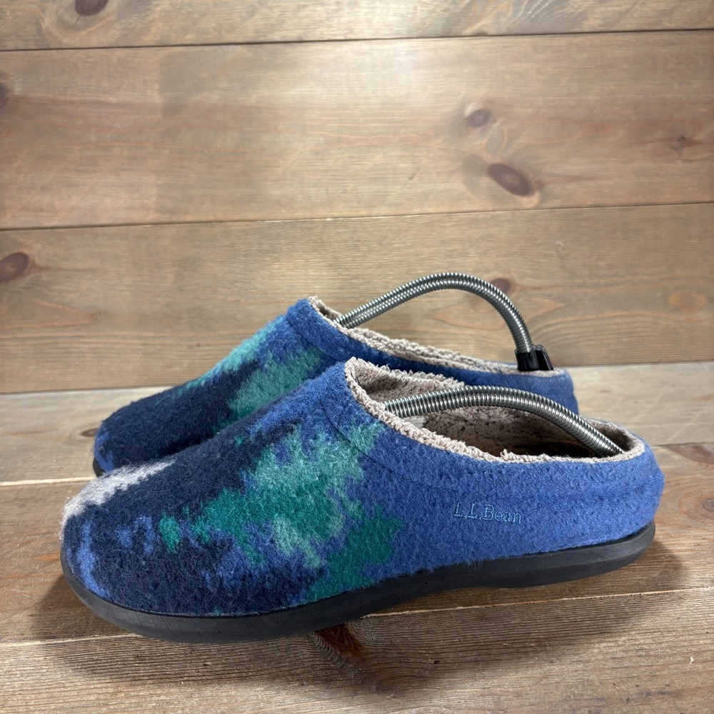 LL Bean Daybreak Womens size 9 shoes blue green tree clog slippers